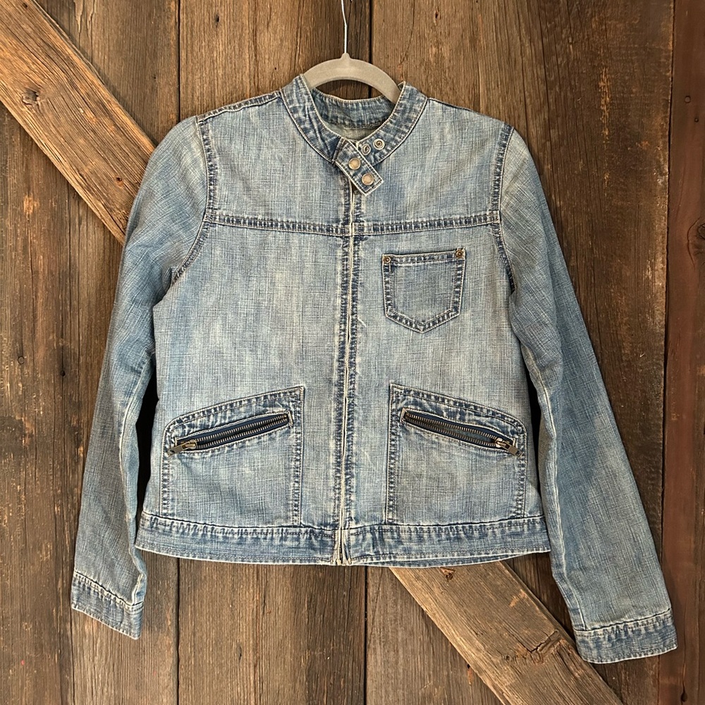 Vintage 2004 Women’s Old Navy Denim Moto Jacket